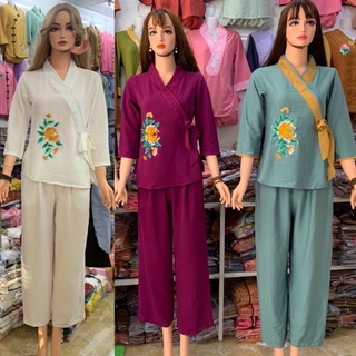Đồ Lam Đi Chùa # Xéo Nơ Thêu # Vải Cao Cấp # Đồ Bộ Nữ #Quần Áo