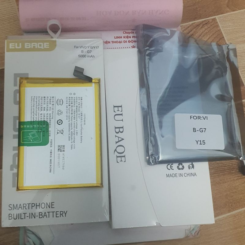 PIN VIVO Y15 Y17 Y11 Y12 U10 B G7 4880 mAh zin,Pin BAQE EU