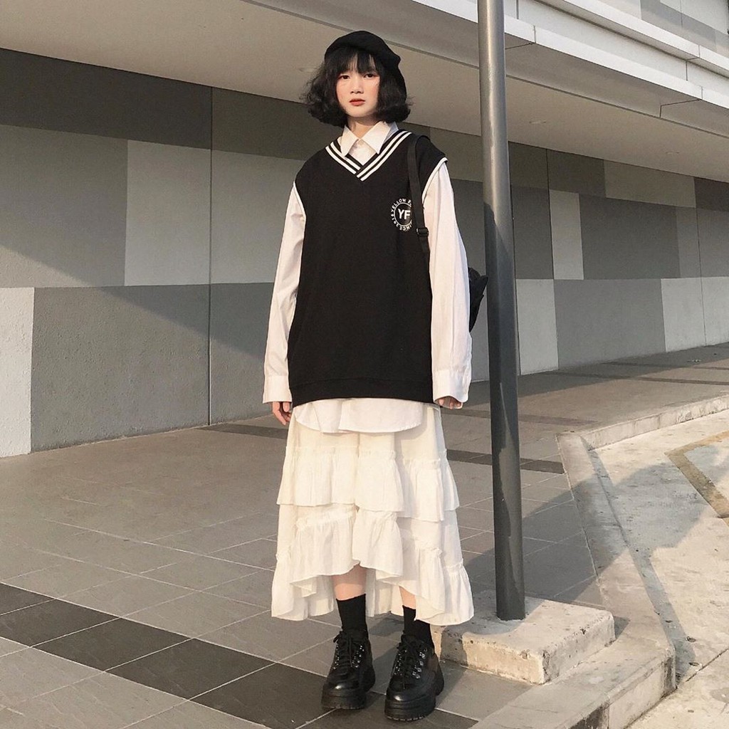 SET ÁO GILE YELLOW FLICKER ĐEN BO VIỀN CỔ MIX ÁO PHÔNG / SƠ MI TAY CỘC / SƠ MI TAY DÀI TRẮNG HOT | BigBuy360 - bigbuy360.vn