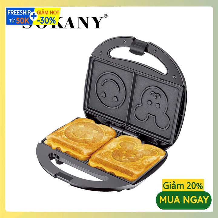 Máy làm bánh mì, nướng bánh mì sandwich đôi