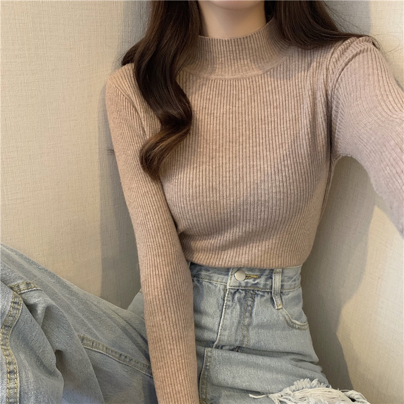 Áo len Pure Cube tay dài dáng ôm phong cách thời trang Hàn Quốc