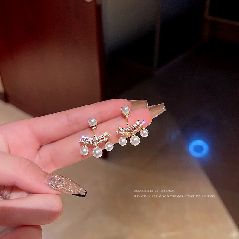 Khuyên Tai Ngọc Trai Treo Sau Phong Cách Thời Trang Mùa Hè Hàng Mới 2022 Dành Cho Bạn Nữ