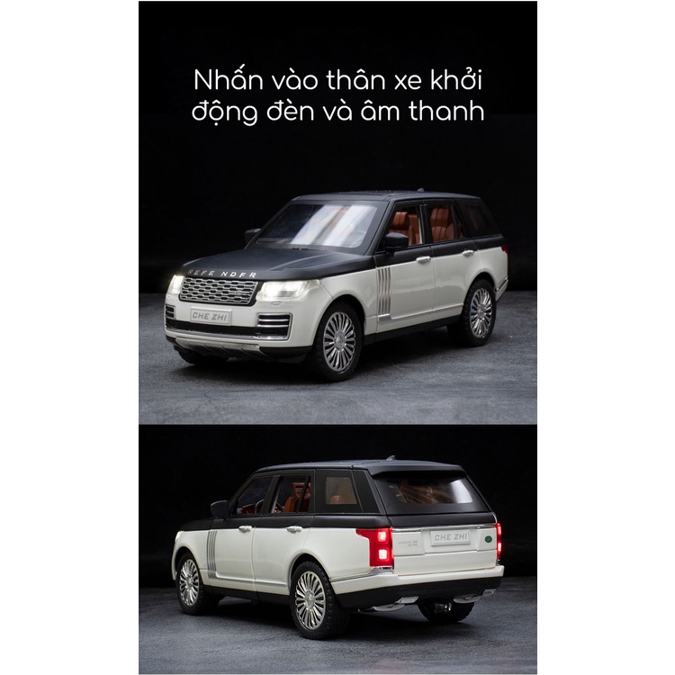 Xe mô hình LAND ROVER RANGER ROVER CHEZHI tỉ lệ 1:24 khung thép chắc chắn màu Đen