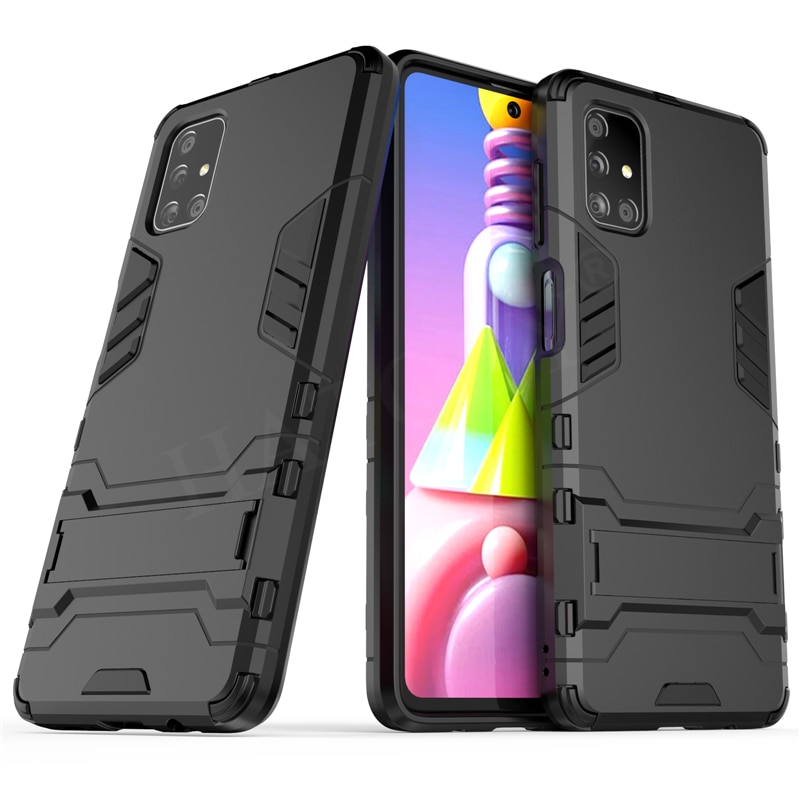 Ốp điện thoại chống sốc có giá đỡ thời trang cho Samsung Galaxy A21S A31 A51 A71 M31 M51 A10S A20S A30S A50S A70S