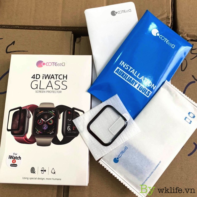 Cường Lực Apple Watch Full Màn Hình COTEetCI 4D Ôm Sát Viền