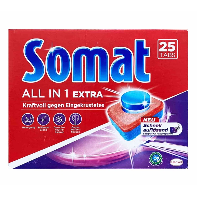 Viên rửa ly Somat All in 1 - Đức - 25 viên