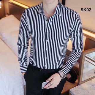 Áo sơ mi nam kẻ sọc dài tay
