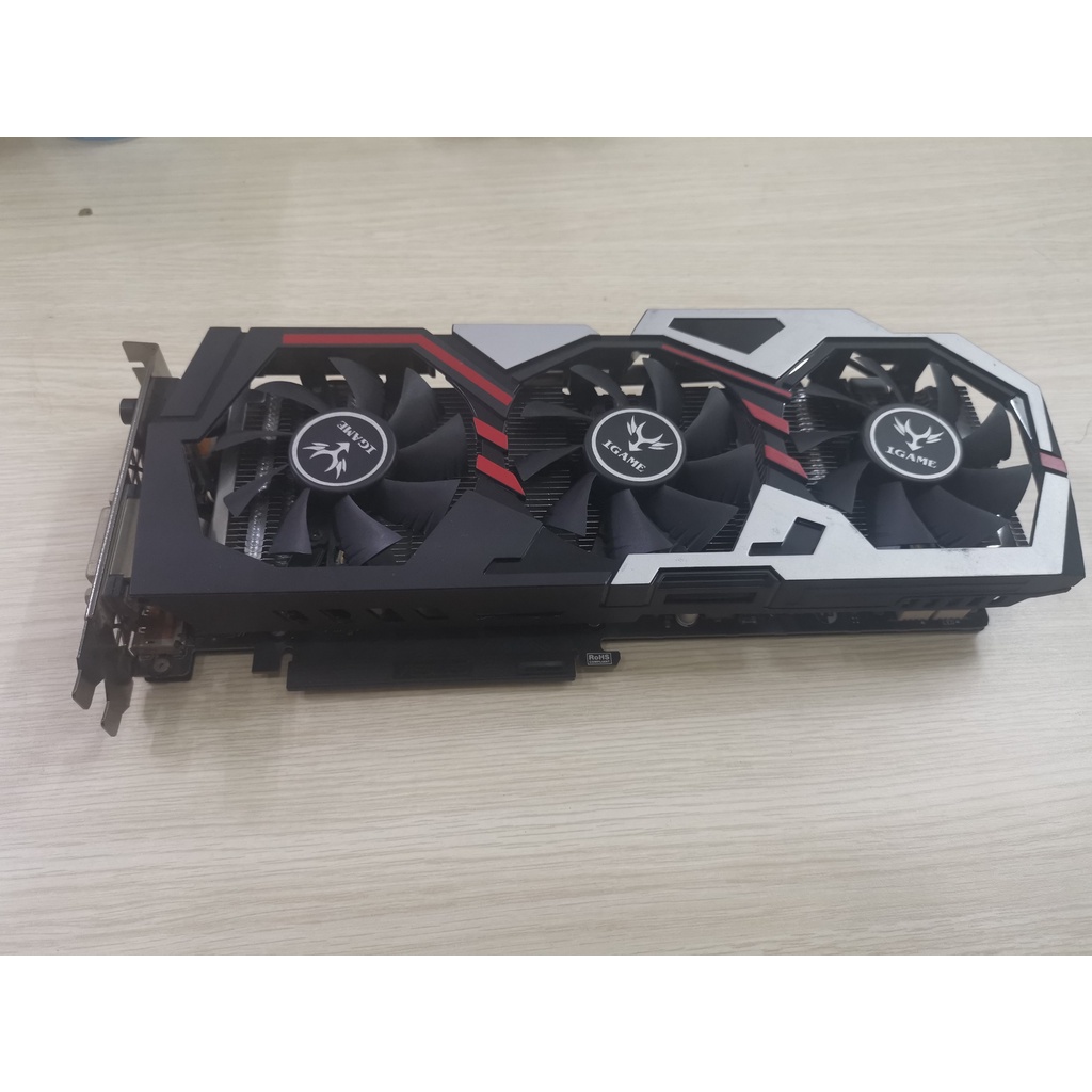 CARD MÀN HÌNH CHUYÊN GAME GTX 1070 GDDR5 8GB Colorful 3 FAN Dòng IGAMING - Loại OC có nút Turbo Mode