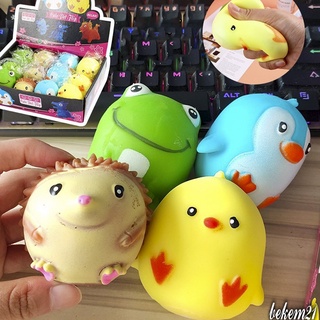 Squishy Mochi Thú Bóp Mềm Mịn Hình Con Gà Vàng Chim Cánh Cụt Xanh Ếch Xanh Nhím Nâu cực đáng yêu mochi slime