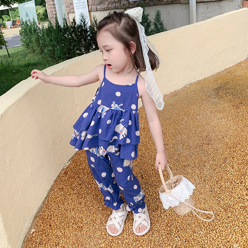 Bộ Đồ Ngủ Không Tay In Hoạt Hình Thời Trang Mùa Hè Dành Cho Bé Gái Se7en