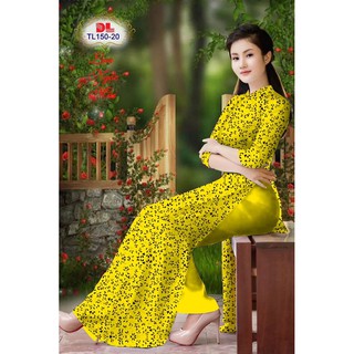Vải áo dài in hình hoa nhí
