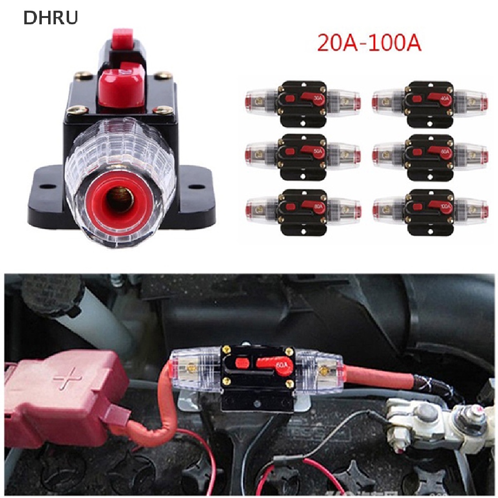 dh Car Truck Stereo Audio Amplifier Circuit Breaker Manual Fuse Inline Holder  br