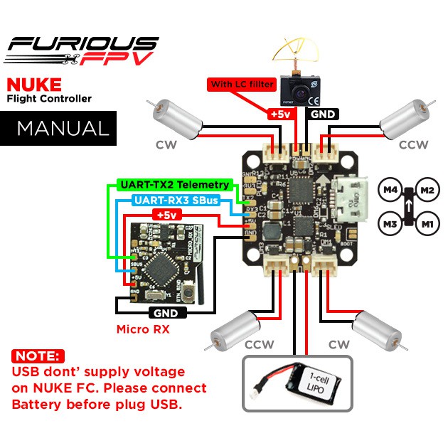 Mạch điều khiển bay furious nuke v2 máy bay điều khiển từ xa