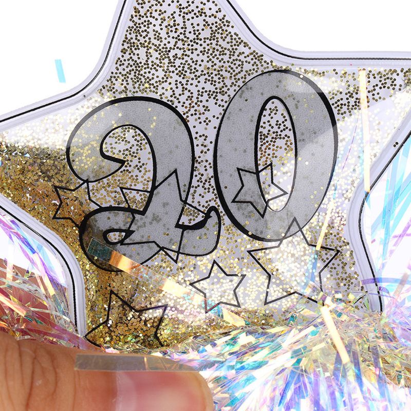 Băng Đô Cài Tóc Hình Ngôi Sao Năm Mới 2020 Đính Kim Sa Lấp Lánh Nhiều Màu Sắc