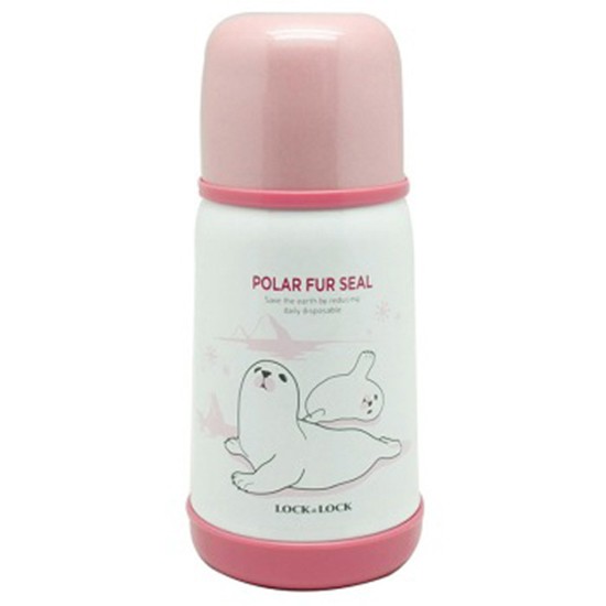 Bình Giữ Nhiệt Cho Bé Lock&Lock Kids Hot&Cool Polar Fur Seal LHC1400-P (310ml)