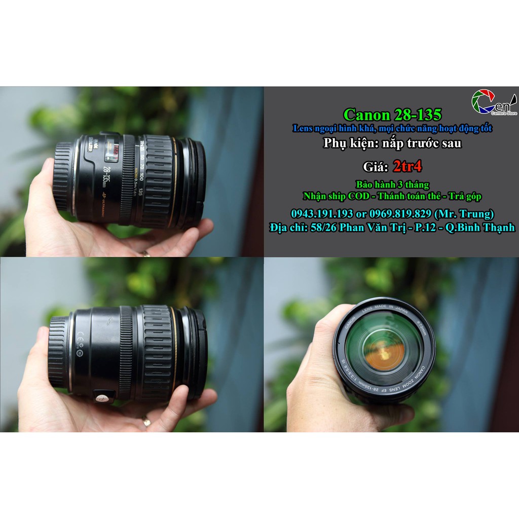 Ống kính máy ành Canon 28-135 F3.5-5.6 IS