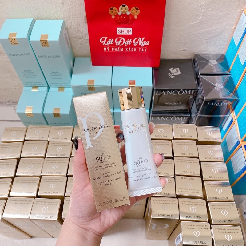 Kem chống nắng Cle De Peau 30ml - Rose Pink