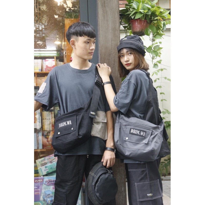 Túi Đeo Chéo nam nữ unisex Drim-2GANG black(design and made by Drimwe)