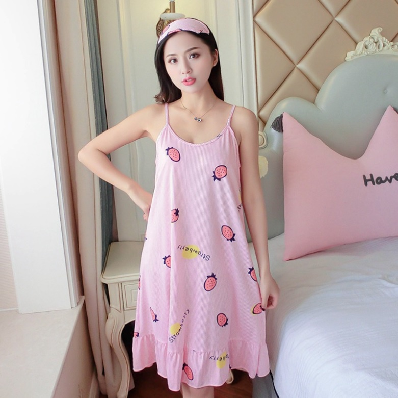 Đầm ngủ dễ thương cao cấp không kèm quần chip, trẻ trung, thoải mái, thoát mát (MS 09021) Anna Shop