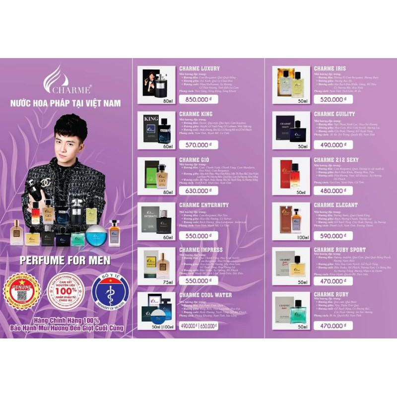 Nước hoa Luxury_Cool water_212_king_enternity_giò_guility