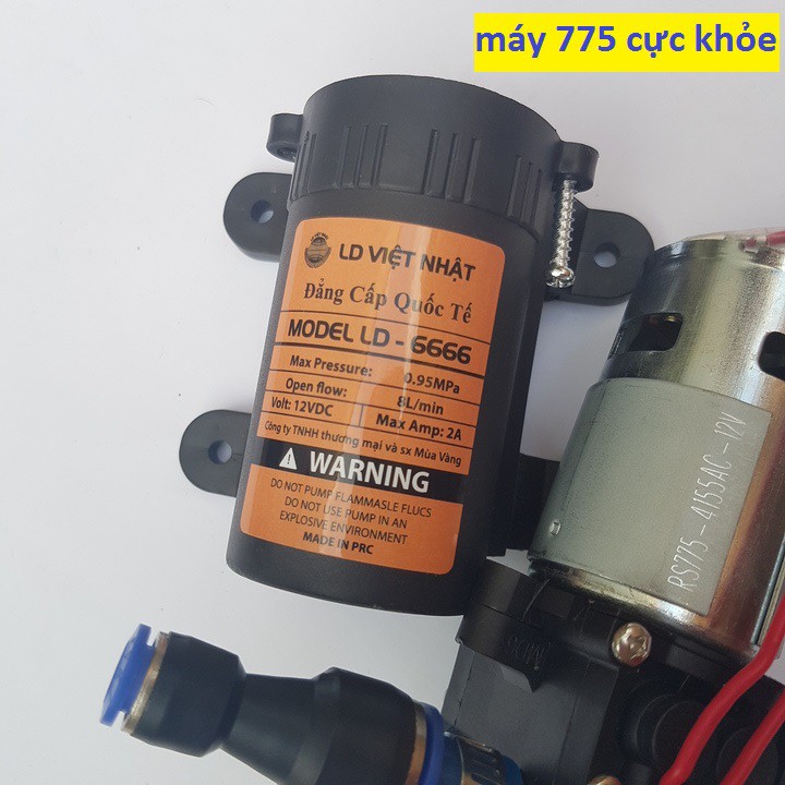 Bơm mini 12v phun sương kèm nguồn -  Bơm 12v có điều chỉnh tốc độ