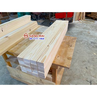 Thanh gỗ thông 3cm x 5cm x dài 120cm + láng mịn 4 mặt