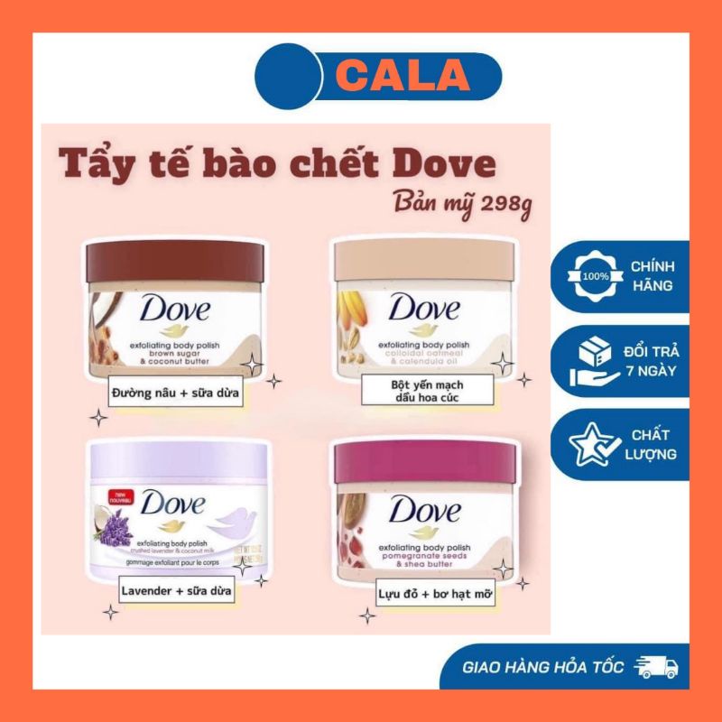 Tẩy Tế Bào Chết Toàn Thân Dove Bản Mỹ 298g