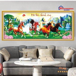 Tranh đính đá, tranh thêu chữ thập mã đáo thành công