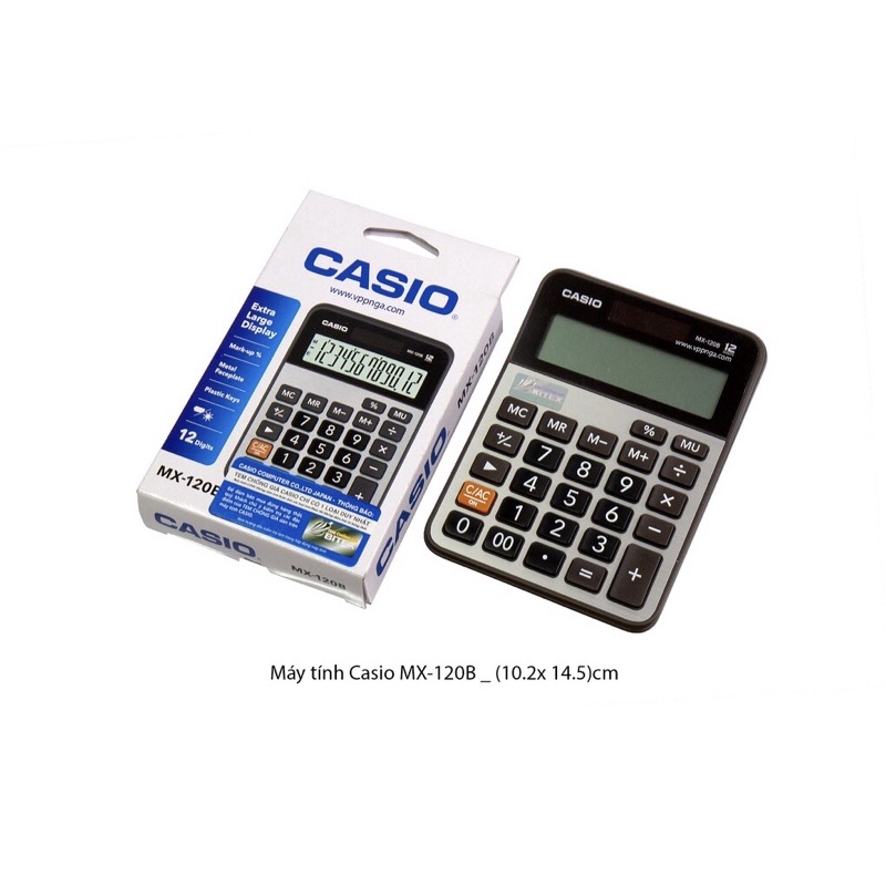 Máy tính Casio MX-120B chính hãng, máy tính để bàn Casio bảo hành điện tử 7 năm Casio MX120B