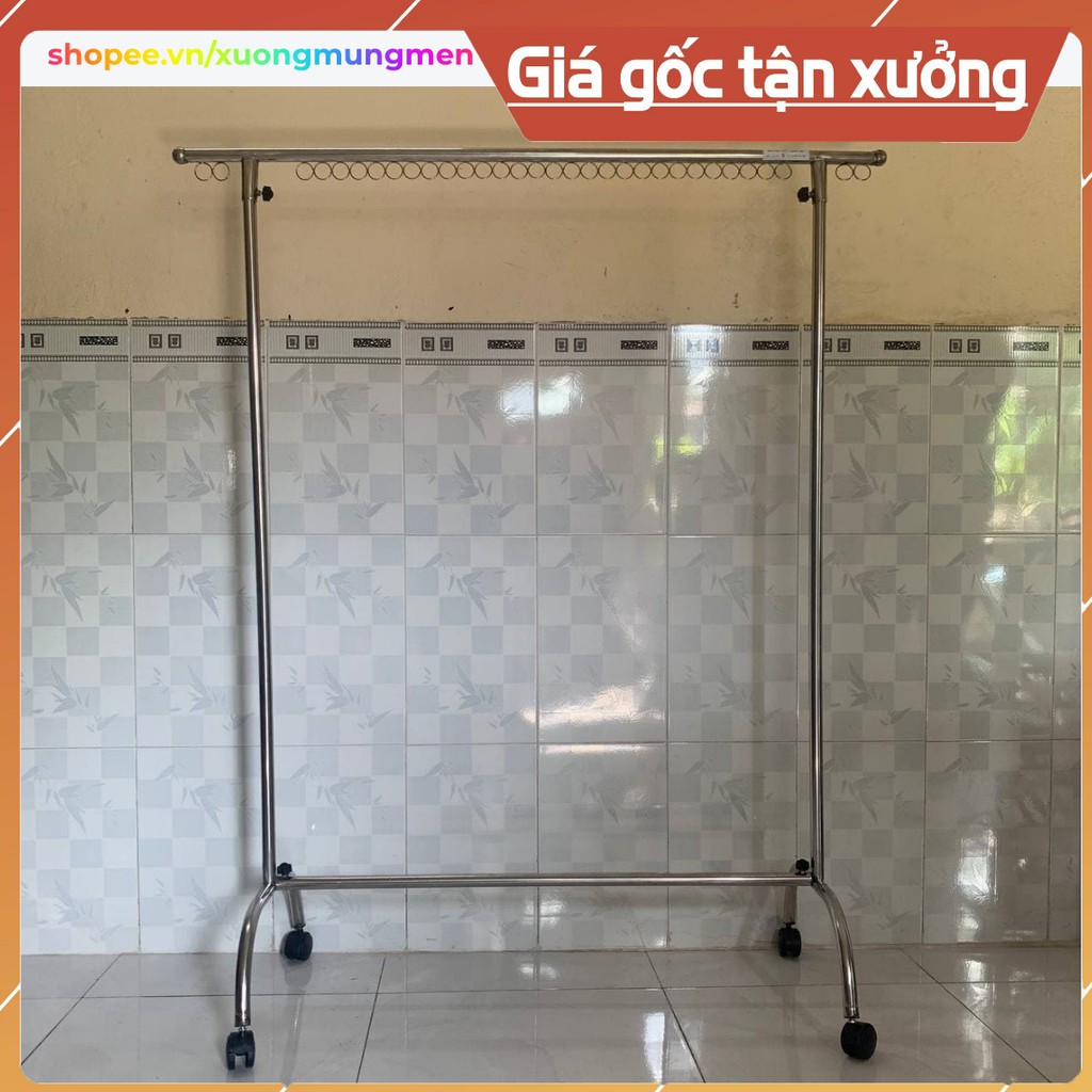 Sào Phơi Đồ Inox Có Khoen, Bánh Xe