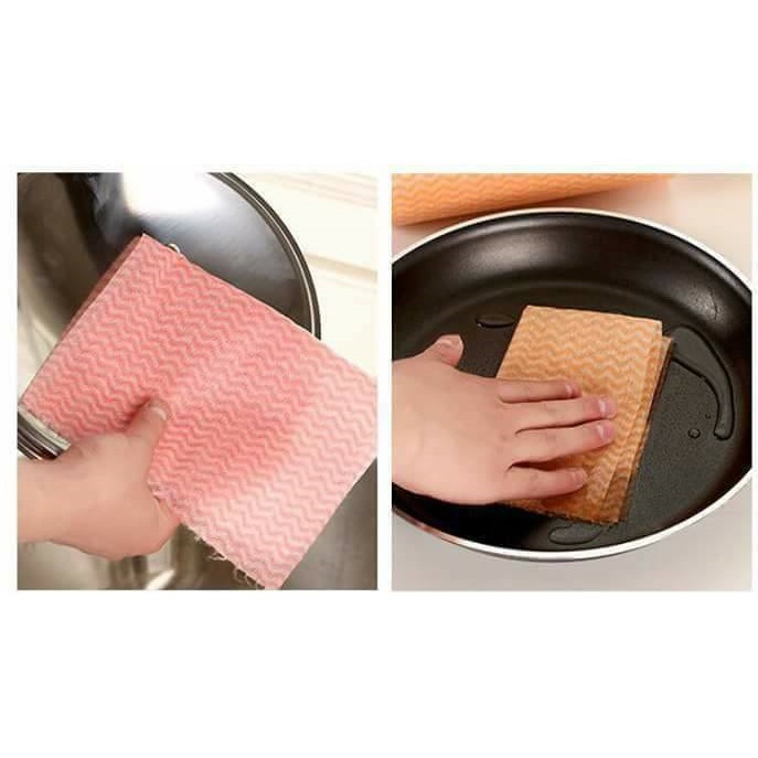 Khăn lau bếp - khăn lau chén đĩa có thể tái sử dụng 50 miếng/cuộn vô cùng tiện dụng