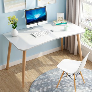 Bàn làm việc, bàn học gỗ công nghiệp hiện đại chân gỗ tròn FNL-86