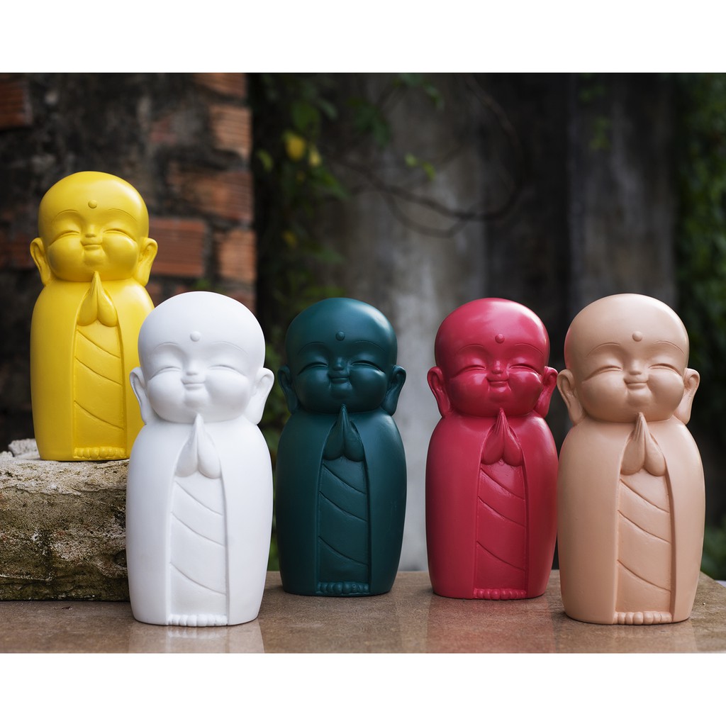 Chú tiểu decor hiện đại 21 cm trang trí nhà cửa nhiều màu độc đáo