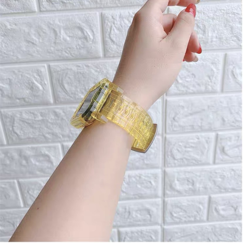 Dây Đeo Silicon Mềm Trong Suốt Cho Đồng Hồ Thông Minh apple Watch 6 SE 40mm 44mm iwatch 1/2/3/4/5 38 40 mm w26 t500