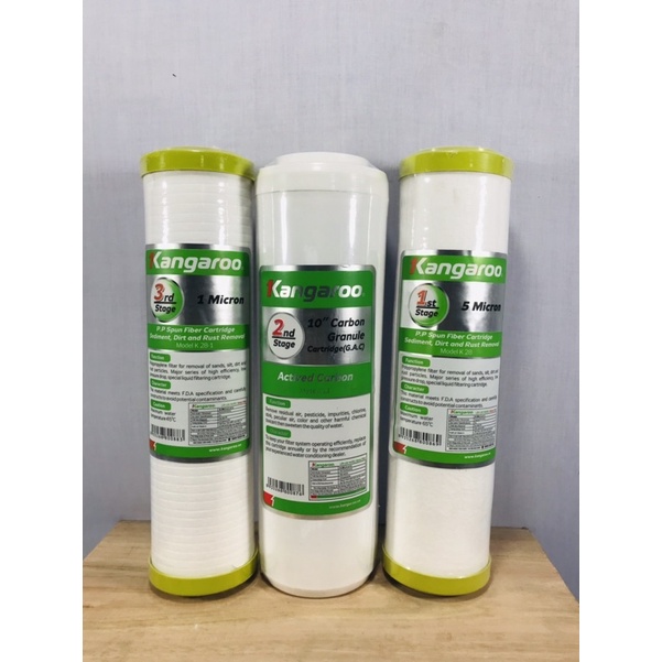 Bộ 3 Quả Lọc Kangaroo K28 Số 1,2,3 ( Chính hãng)