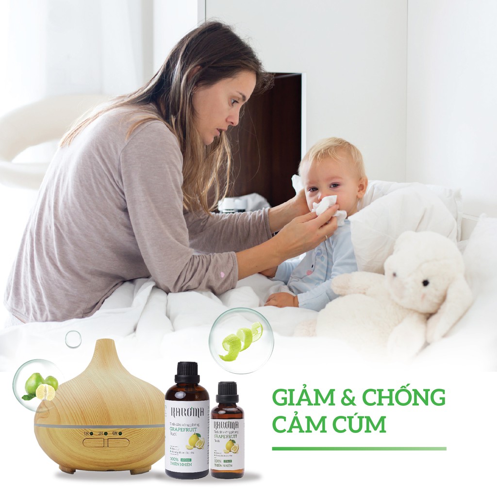 Tinh Dầu Xông Phòng Bưởi Nguyên Chất Giúp Đuổi Muỗi, Thanh Lọc Không Khí, Giảm Stress KAROMA 50ml - 100ml (Chai)