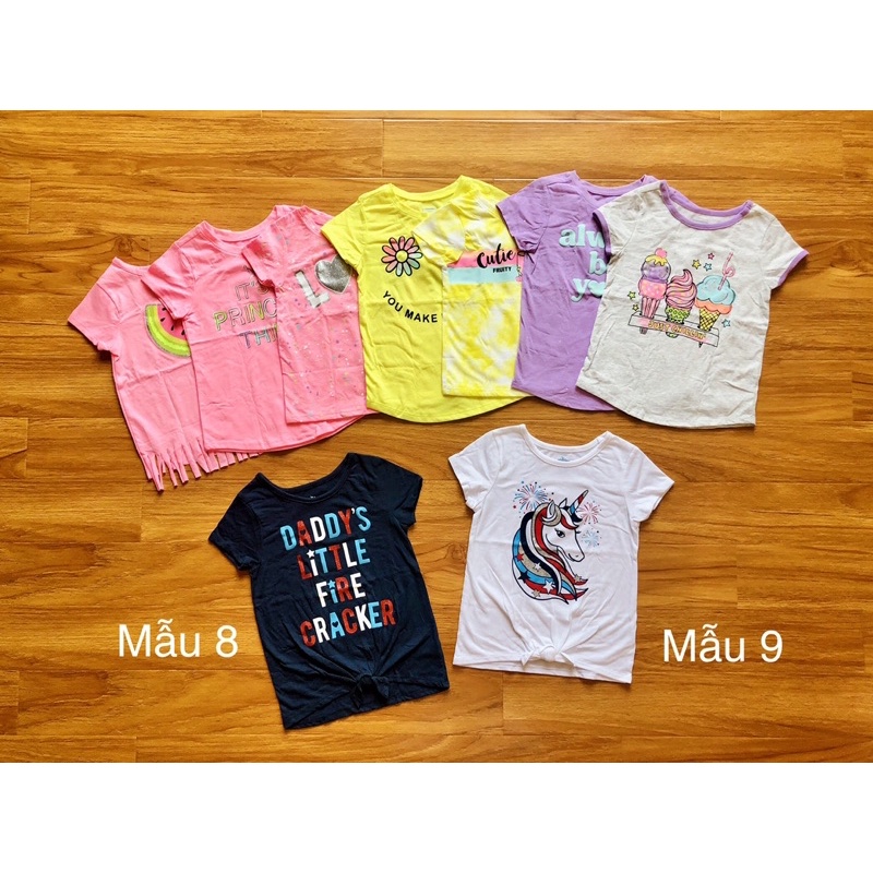 Áo thun cotton ngắn tay cho bé gái hiệu Garanimals cực đẹp