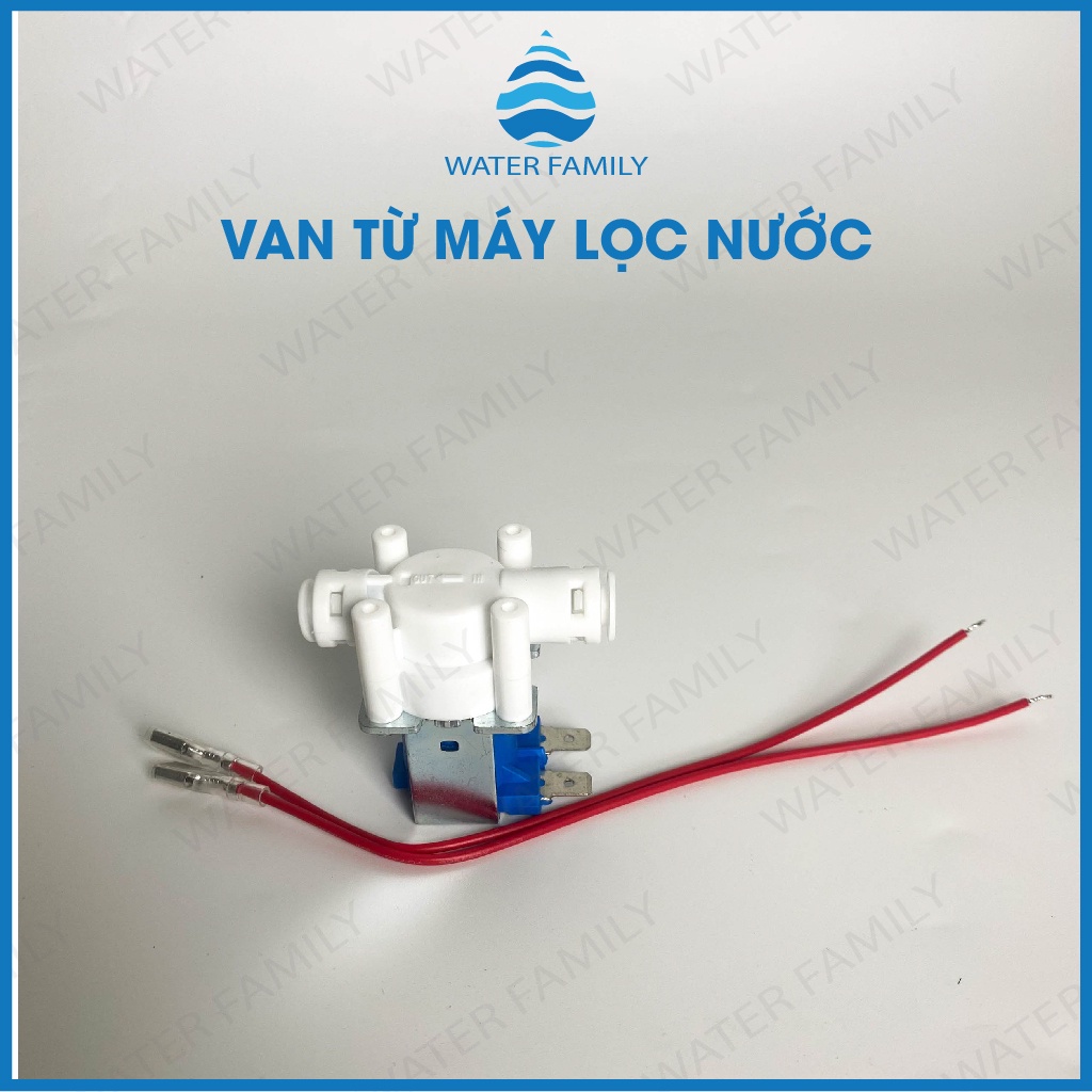Van điện từ 24V máy lọc nước 2 đầu phi 6 in chữ dập chìm thân cao cấp