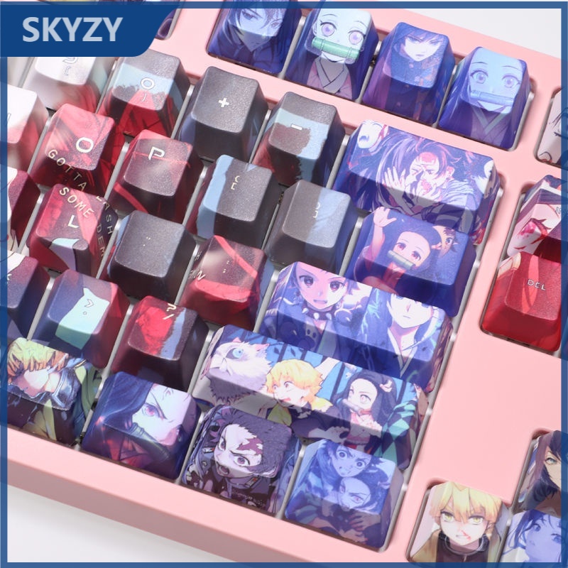 Demon Slayer Keycap Cherry Profile Anime 108 key PBT Dye Sub Bàn phím cơ học Keycap
