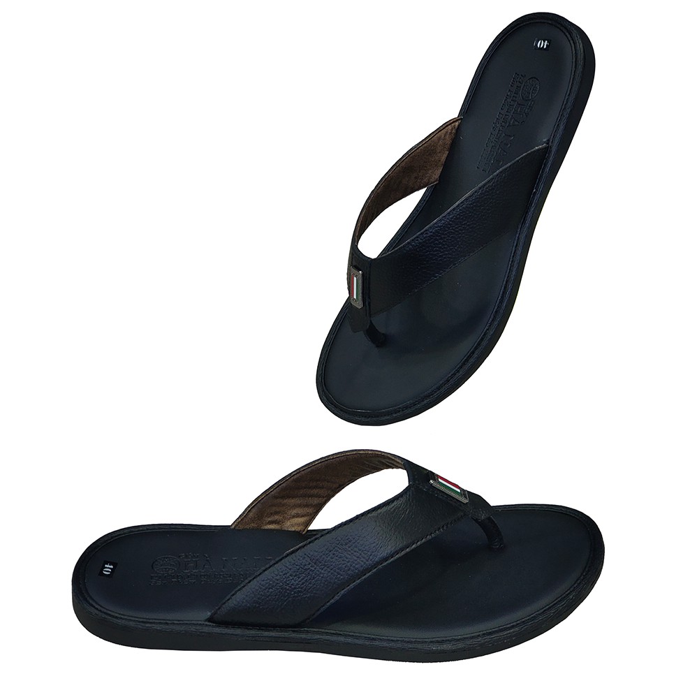 Dép xỏ ngón nam TiTi ĐÔ da bò thật cao cấp DNA2143a