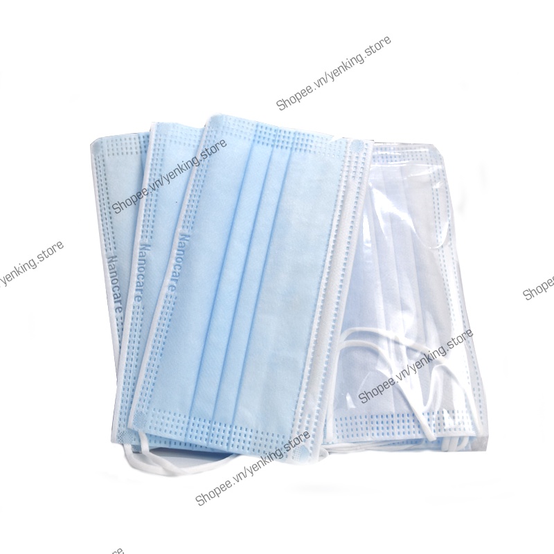 Khẩu Trang Y Tế Sliver Care 4 Lớp, Kháng Khuẩn, Công ty Nano Care - Hộp 50 Chiếc