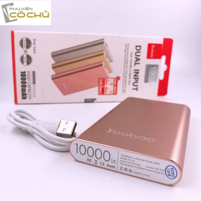 Sạc dự phòng YOOBAO PL10 - 10000mAh Chính Hãng nguyên SEAL