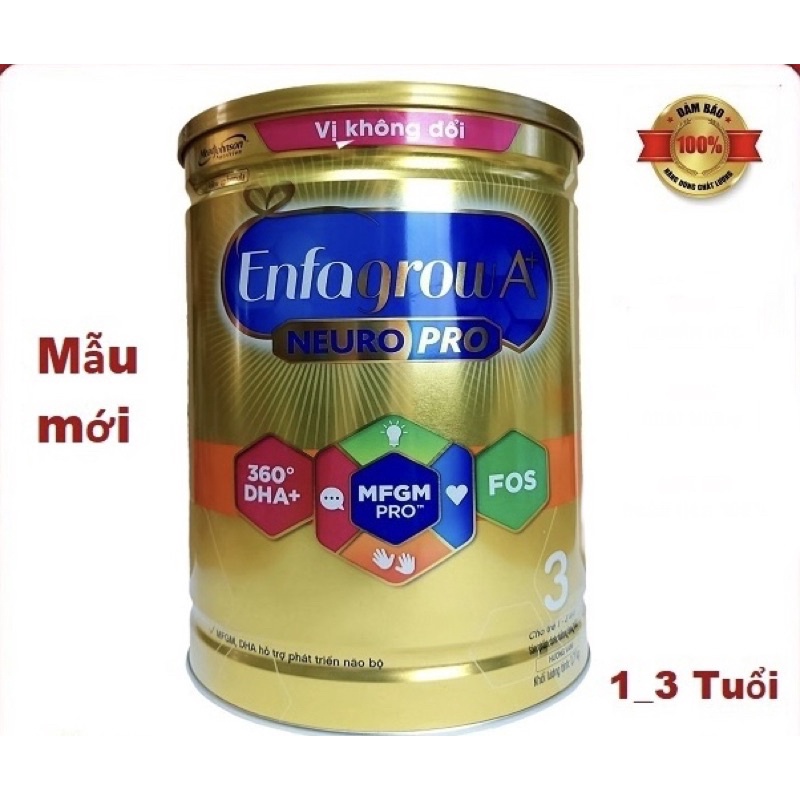 Sữa bột Enfagrow A+3 1.7kg mẫu mới
