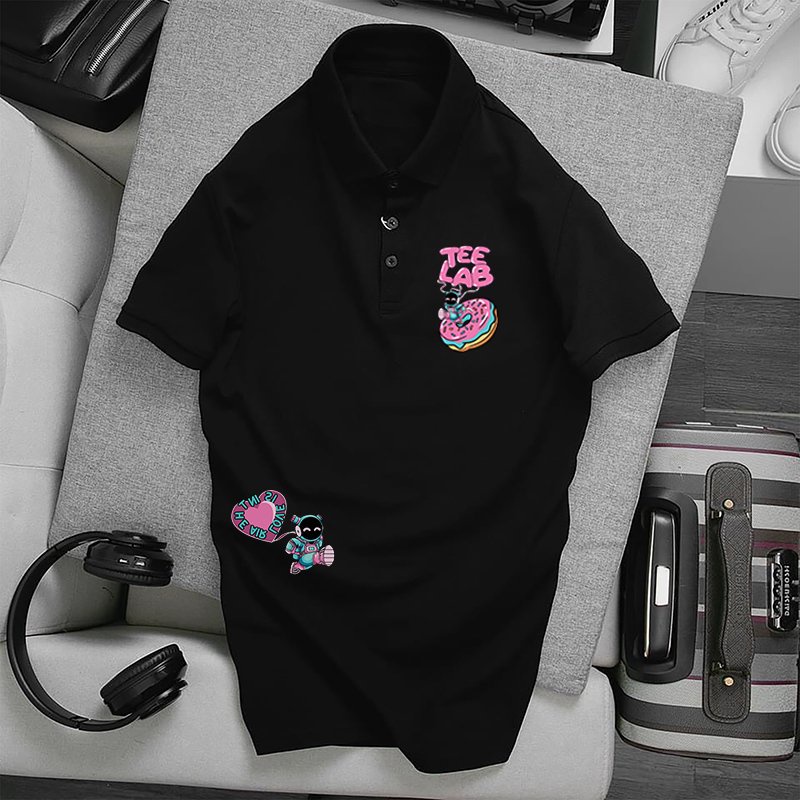 Áo Polo TEELAB, Full Size Nam Nữ, áo thun có cổ trắng, đen, cổ trụ Unisex chất Thun Cá Sấu Poly Thái KKimshop