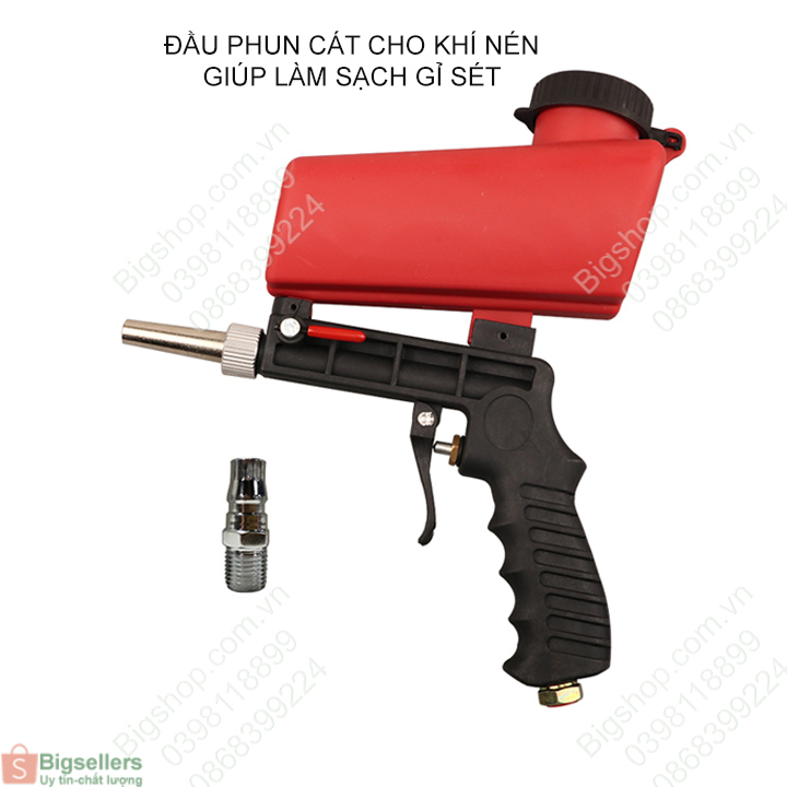 Đầu phun cát dùng khí nén chuyên đánh bóng và loại bỏ gỉ sét kim loại