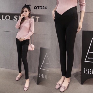 Quần legging bầu cạp chéo chất cotton mềm mại