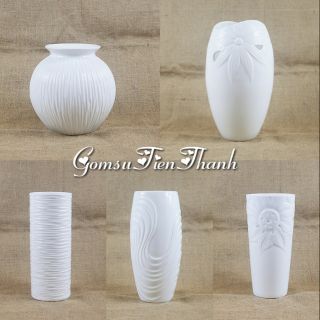 Lọ hoa sứ sương trắng Bát Tràng (nhiều mẫu)