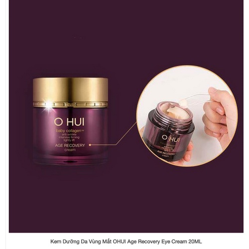 Gói kem mắt Ohui Age Recovery 1ml_ohui tím mờ nếp nhăn sâu