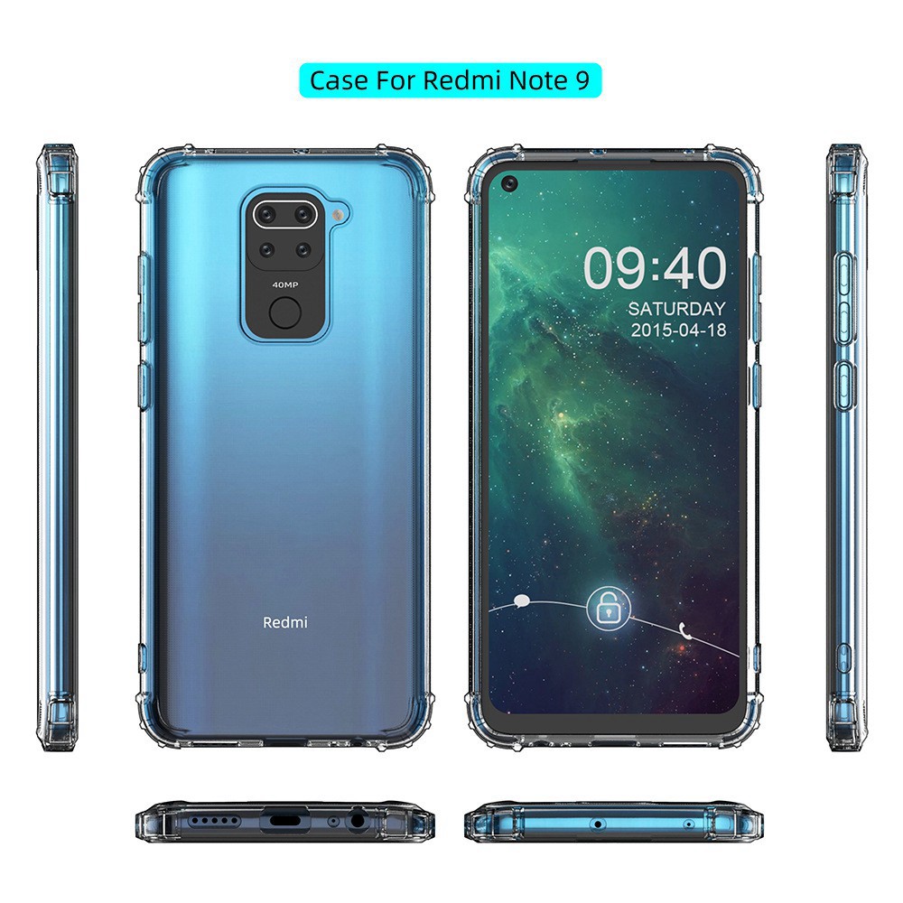 Ốp lưng Redmi K40 Gaming K30 Ultra Note 7 Note 8 Note 9s Note 9 Promax Note 10 K20 Pro F3 F4 GT K50 Pro+ trong suốt