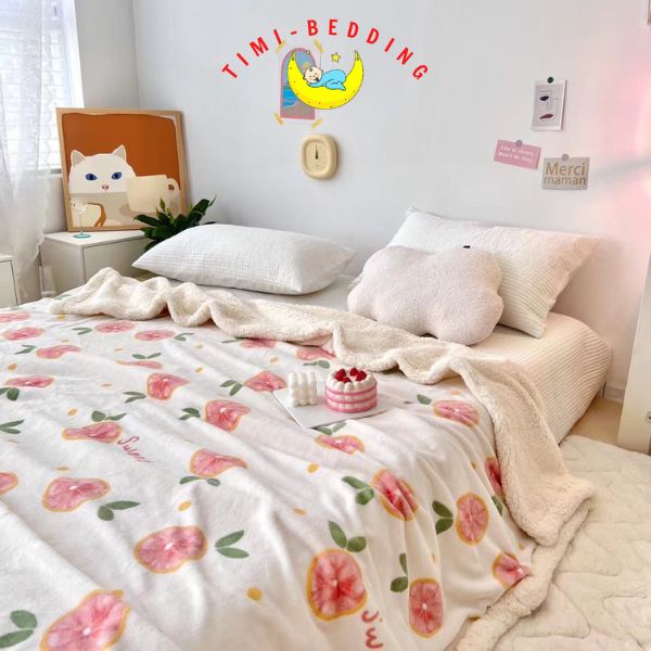 Chăn lông cừu nhân vật họat hình disney bề mặt mềm, mịn và không xù khi vệ sinh - Timibedding